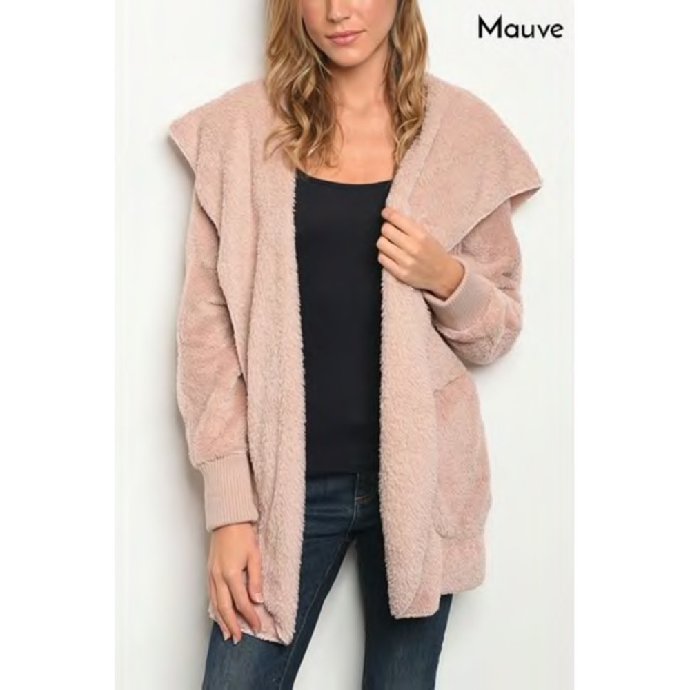 Oversized fuzzy jacket